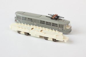 Assembled motorized kit of Tatra T3 tram