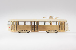 Side view of assembled Tatra T3 kit