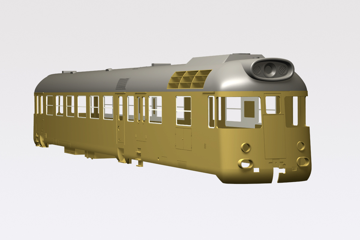 Virtual model of diesel railcar M286